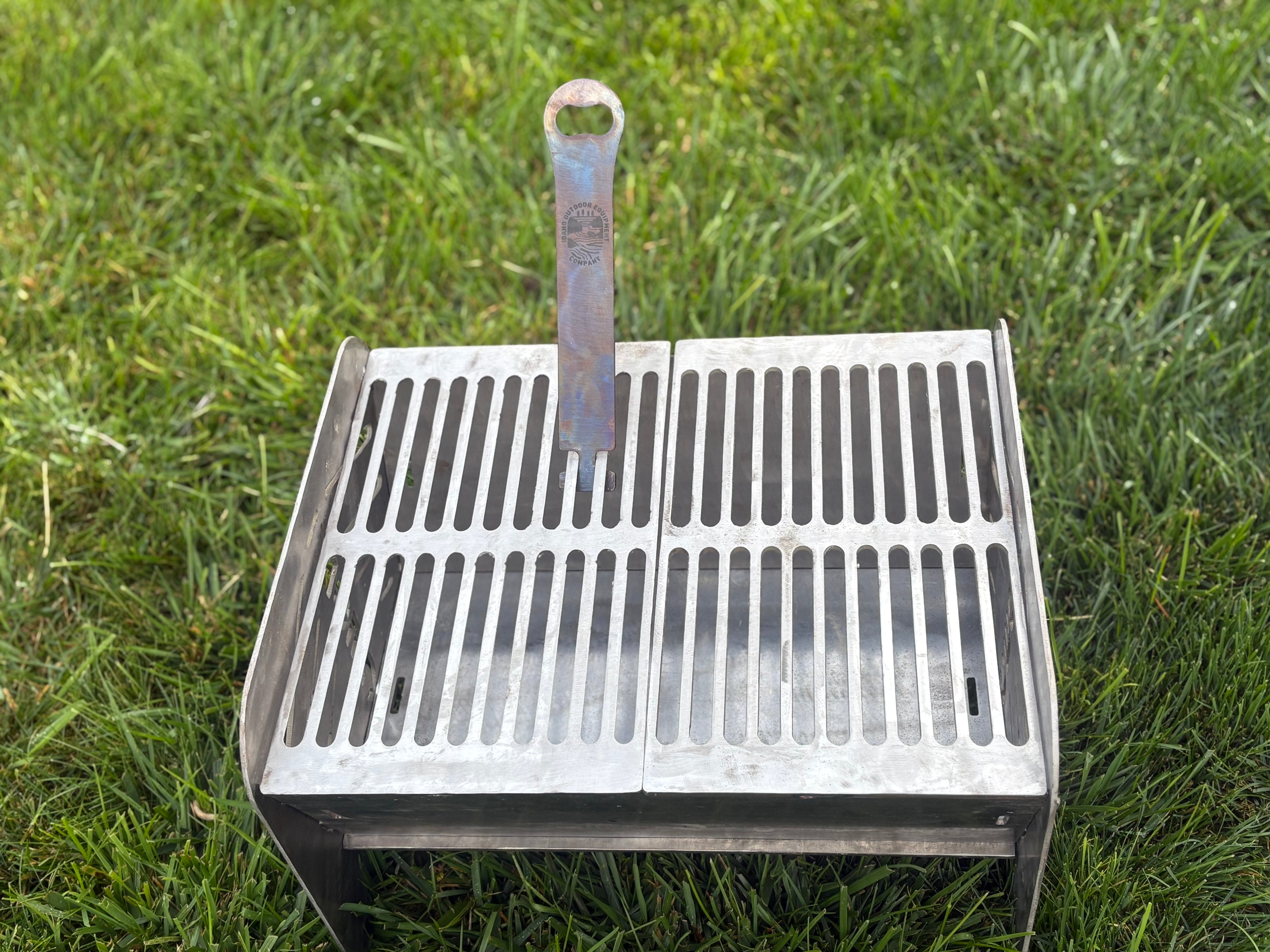 Collapsible Fire Pan & Camp Grill – Portable Steel Campfire Grill